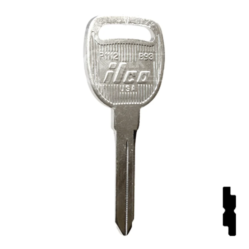 Uncut Key Blank | General Motors | P1112, B93 - Image 3