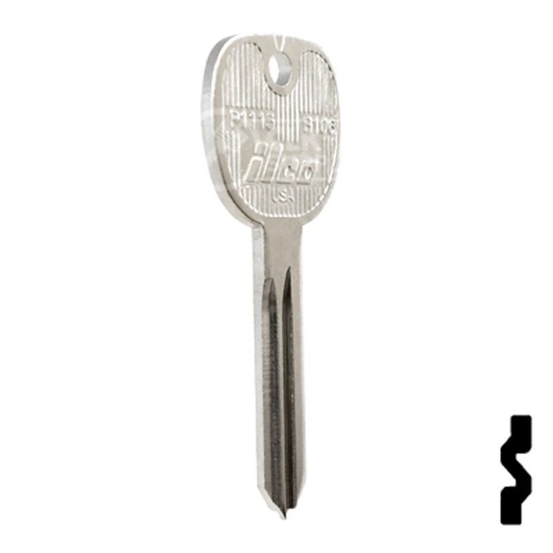 Uncut Key Blank | General Motors | P1115, B106 - Image 4