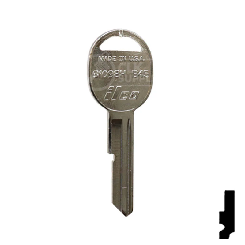 Uncut Key Blank | General Motors | S1098H, B45 - Image 2