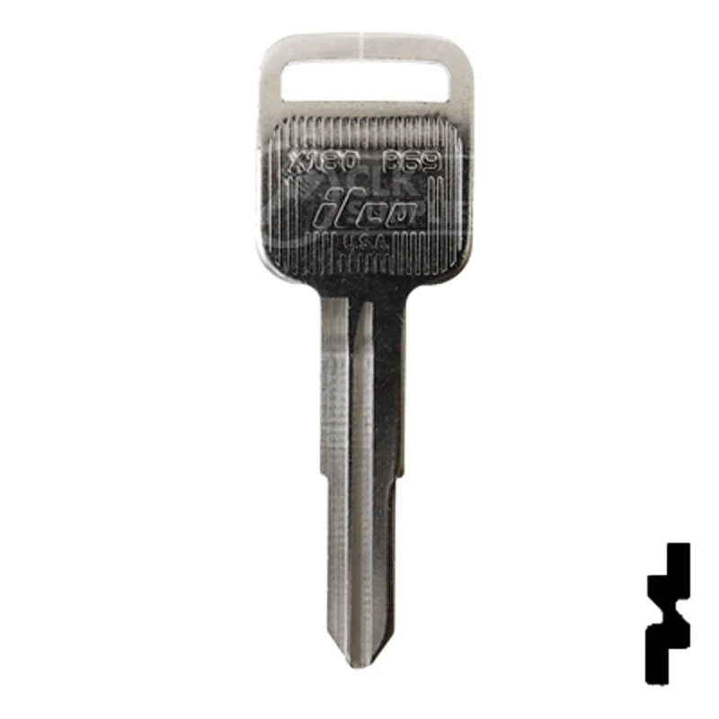 Uncut Key Blank | General Motors | X180, B69