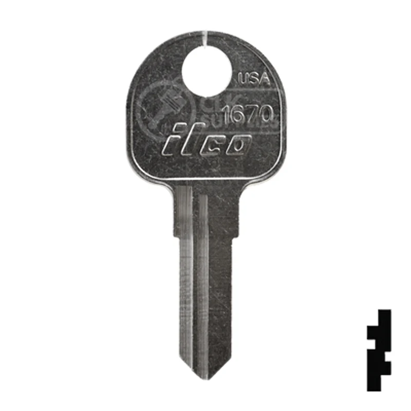 Uncut  Key Blank | Hafele | 1670 - Image 2