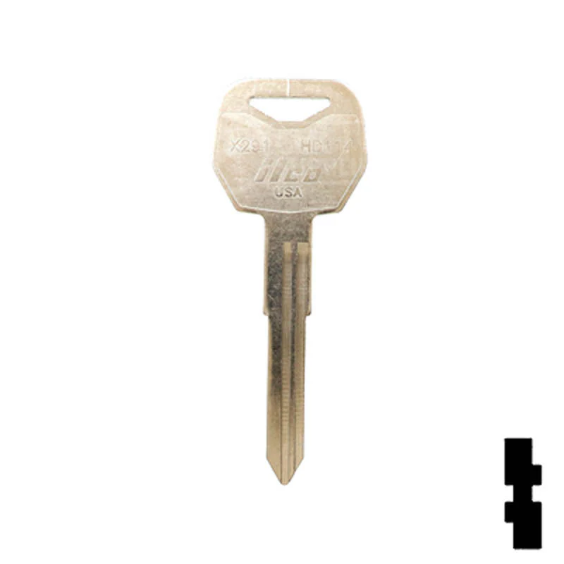Uncut Key Blank | Honda Motorcycle | X291, HD114