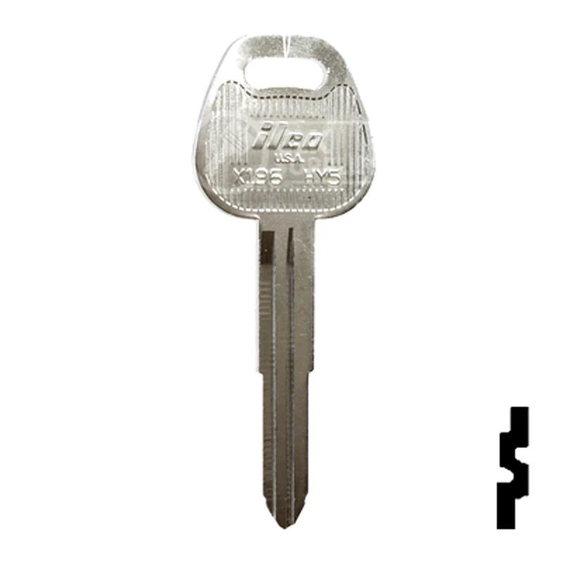 Uncut Key Blank | Hyundai, Mitsubishi | X196, HY5 - Image 2