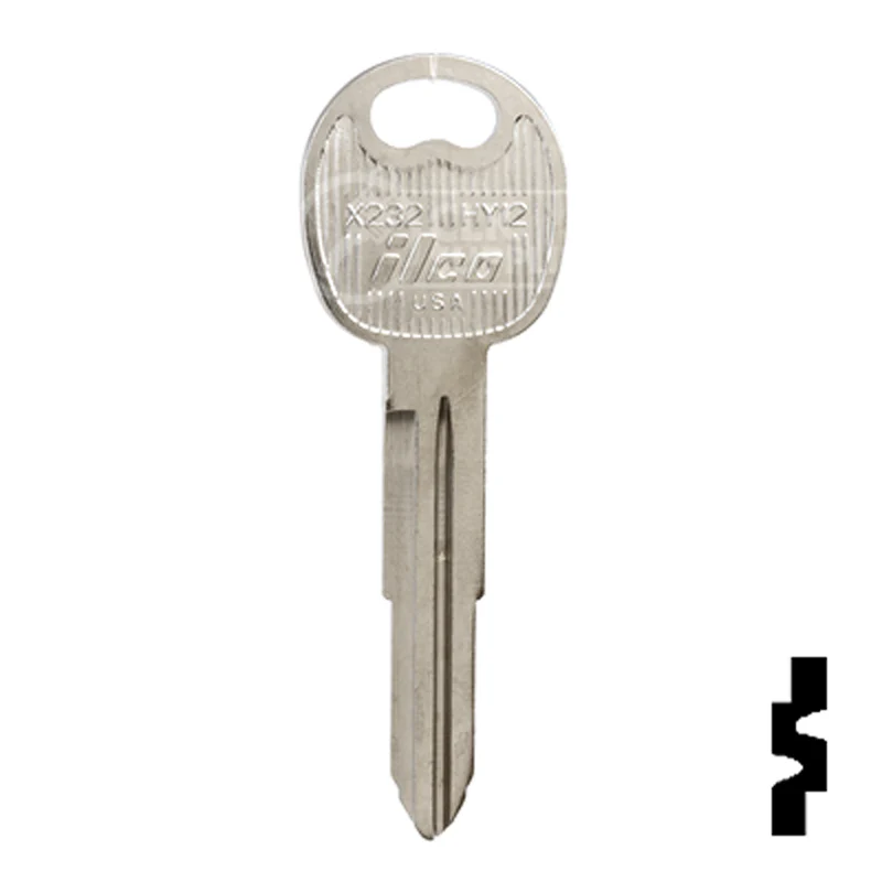 Uncut Key Blank | Hyundai | X232, HY12 - Image 2