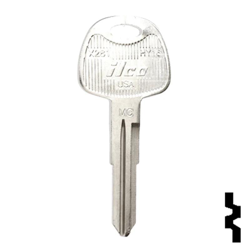Uncut Key Blank | Hyundai | X281, HY16 - Image 2