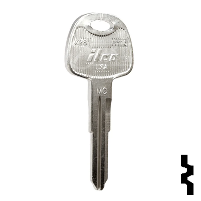 Uncut Key Blank | Hyundai | X281, HY16 - Image 3