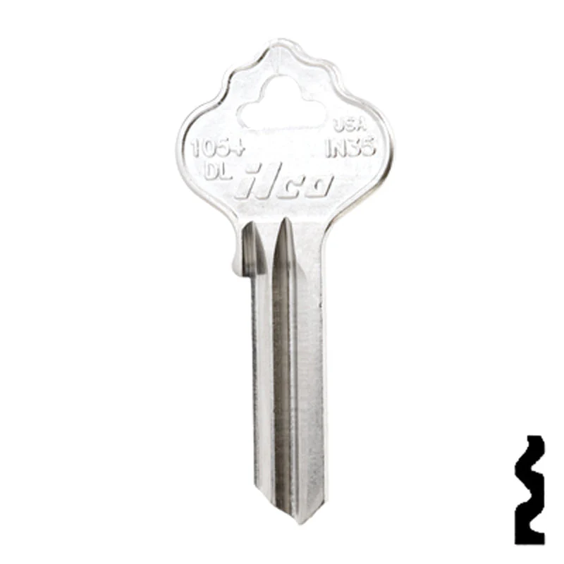 Uncut Key Blank | Ilco | 1054DL, IN35 - Image 24