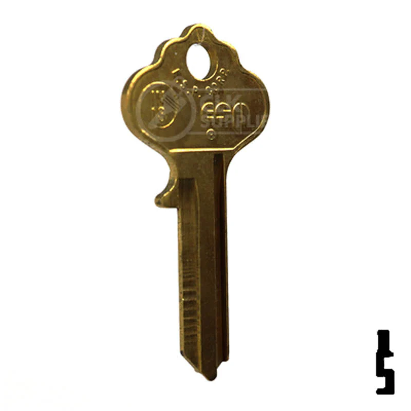 Uncut Key Blank | Ilco, Corbin Russwin | IN18, X1054F - Image 3