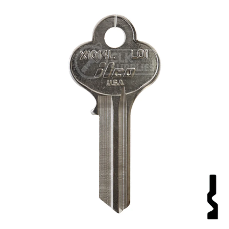 Uncut Key Blank | Illinois | X1014L, LO1 - Image 2