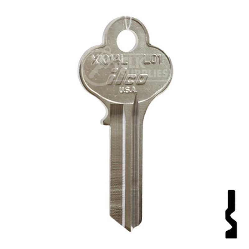 Uncut Key Blank | Illinois | X1014L, LO1 - Image 3