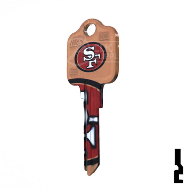 Uncut Key Blank | Kwikset | NFL 49ERS - Image 22