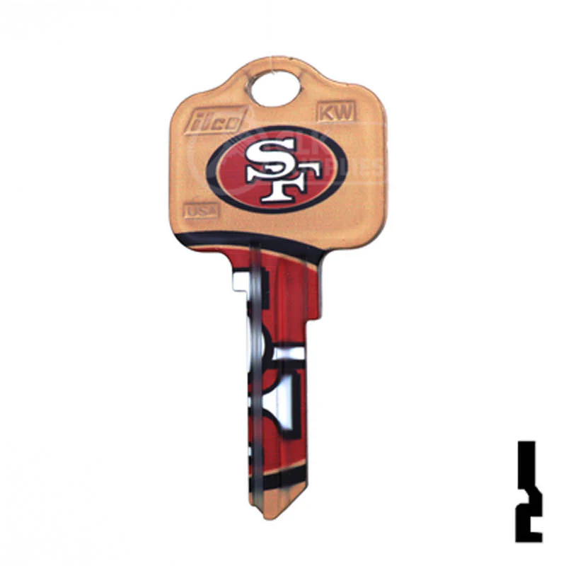 Uncut Key Blank | Kwikset | NFL 49ERS - Image 24