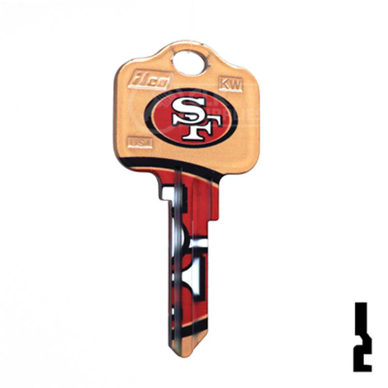 Uncut Key Blank | Kwikset | NFL 49ERS - Image 3