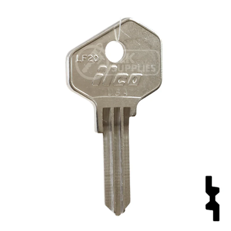 Uncut Key Blank | Lowe & Fletcher | LF20 - Image 2