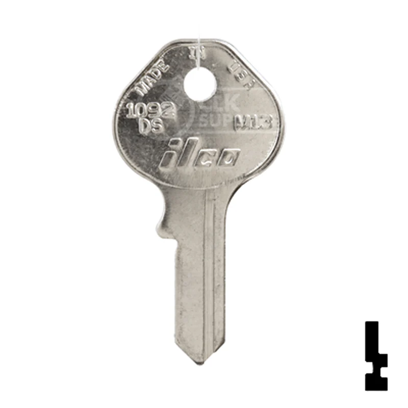 Uncut Key Blank | Master Padlock | 1092DS, M13 - Image 2