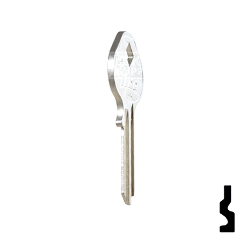 Uncut Key Blank | Mintcraft Padlock | 1643 - Image 6