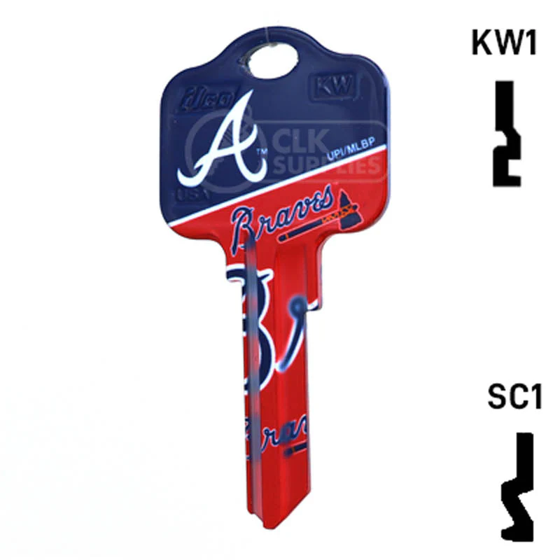 Uncut Key Blank | MLB ATLANTA BRAVES | Choose Keyway - Image 24