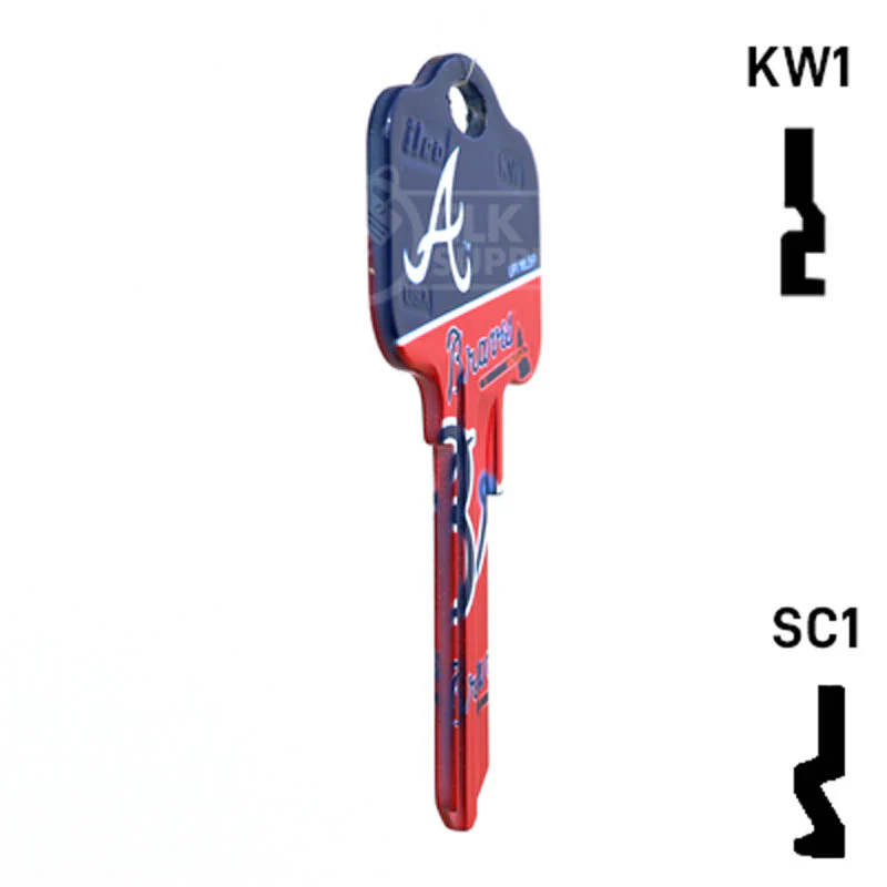 Uncut Key Blank | MLB ATLANTA BRAVES | Choose Keyway - Image 6