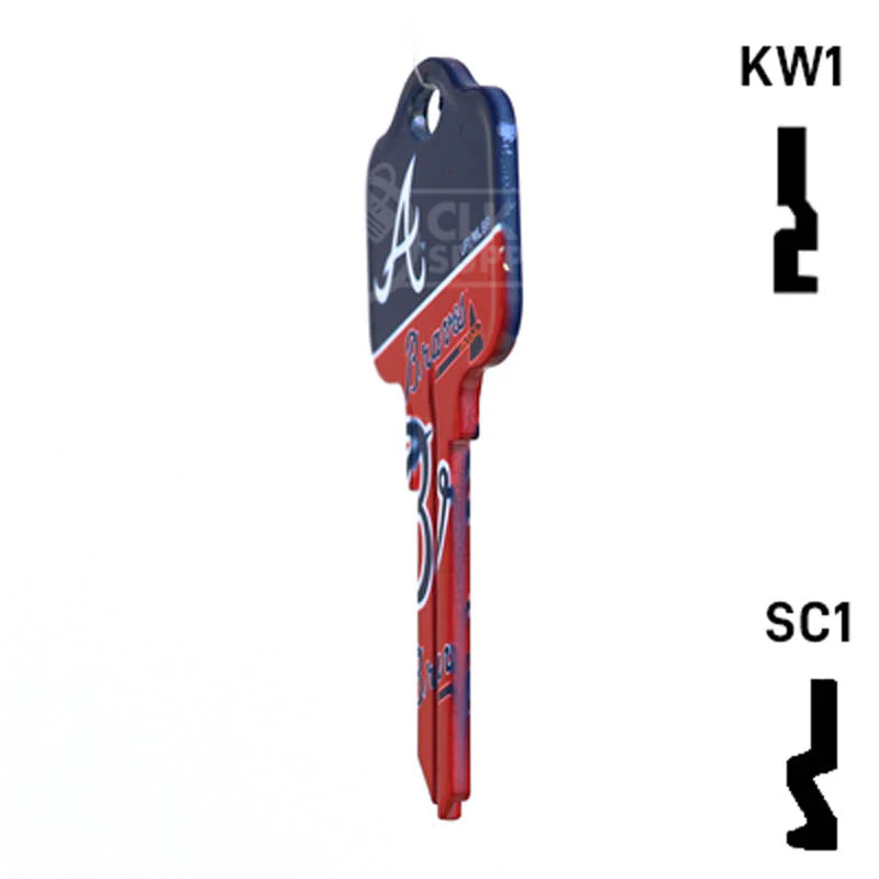 Uncut Key Blank | MLB ATLANTA BRAVES | Choose Keyway - Image 9