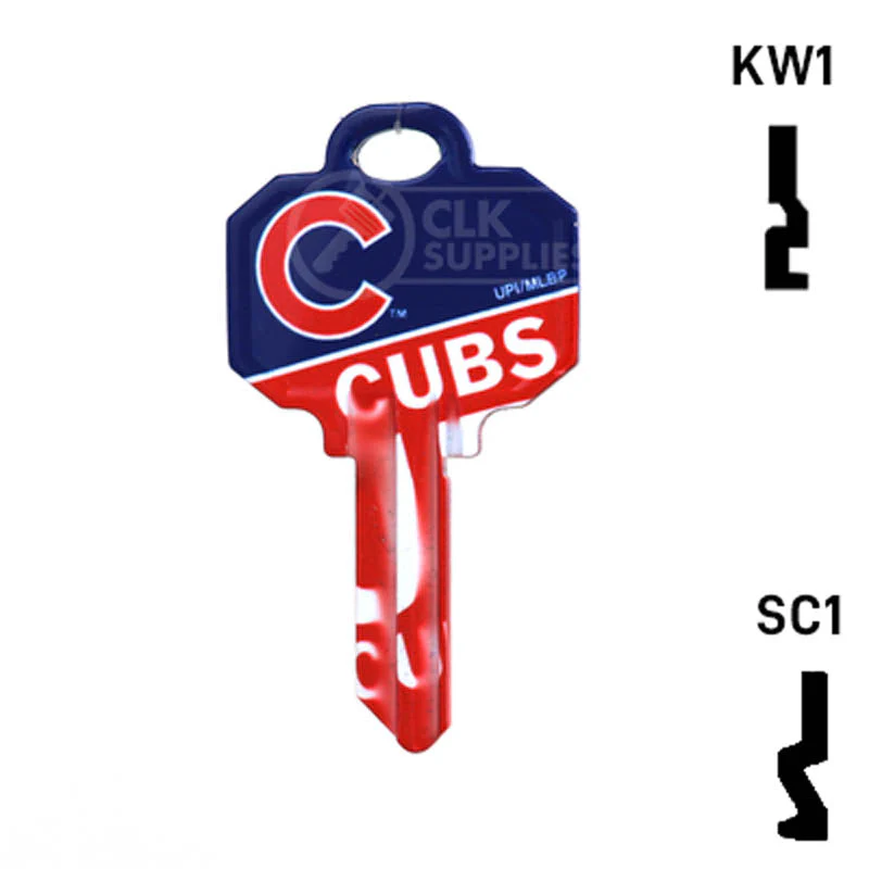 Uncut Key Blank | MLB CHICAGO CUBS | Choose Keyway - Image 13