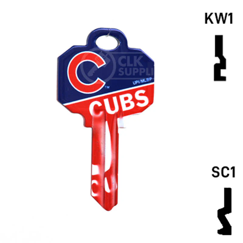 Uncut Key Blank | MLB CHICAGO CUBS | Choose Keyway - Image 15