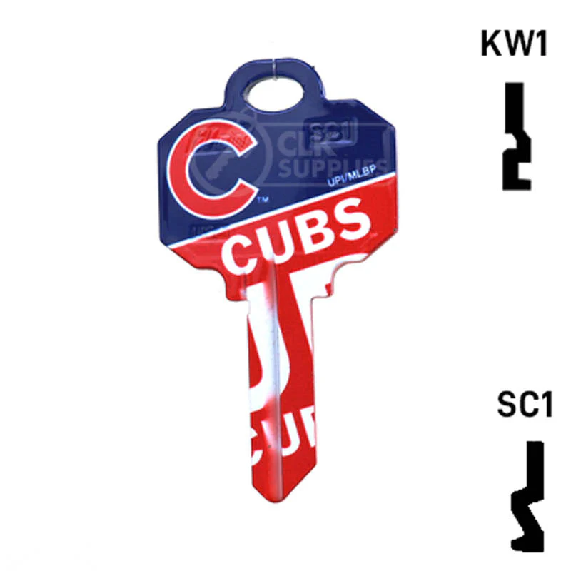 Uncut Key Blank | MLB CHICAGO CUBS | Choose Keyway - Image 24