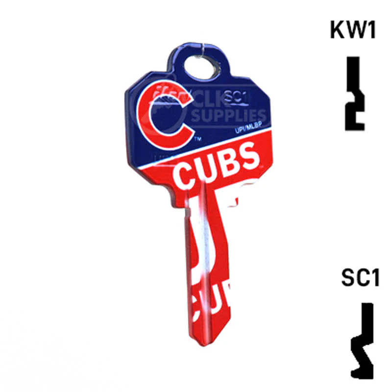 Uncut Key Blank | MLB CHICAGO CUBS | Choose Keyway - Image 3