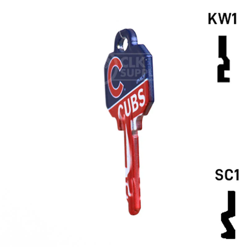 Uncut Key Blank | MLB CHICAGO CUBS | Choose Keyway - Image 9