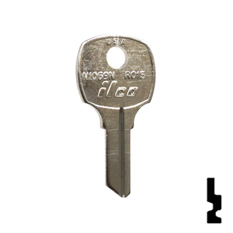 Uncut Key Blank | National Cabinet | N1069N, RO15 - Image 2
