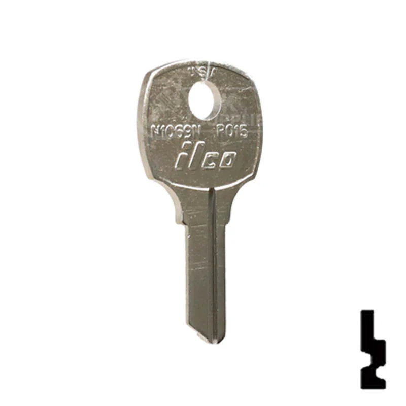 Uncut Key Blank | National Cabinet | N1069N, RO15 - Image 3