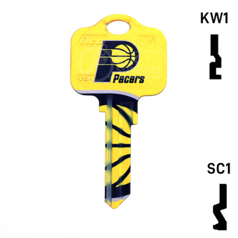 Uncut Key Blank | NBA Indiana Pacers | Choose Keyway