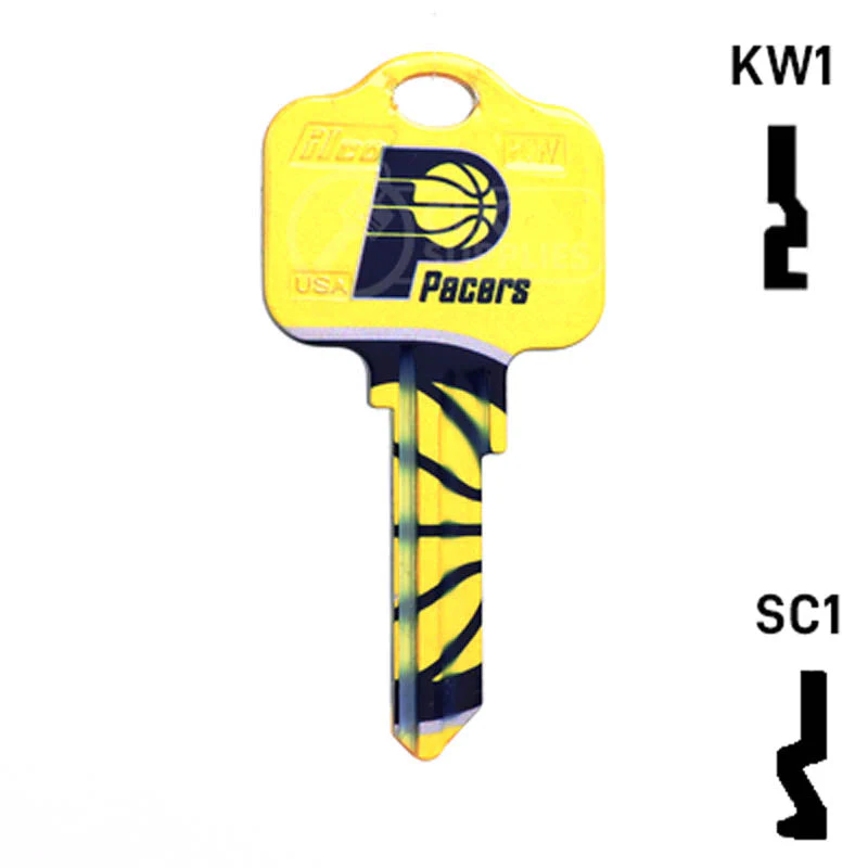 Uncut Key Blank | NBA Indiana Pacers | Choose Keyway - Image 2
