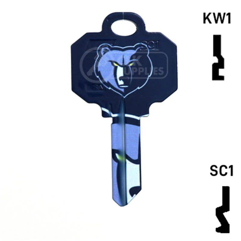 Uncut Key Blank | NBA Memphis Grizzlies | Choose Keyway