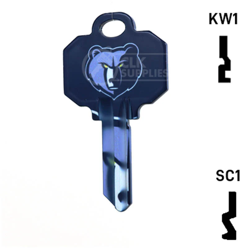 Uncut Key Blank | NBA Memphis Grizzlies | Choose Keyway - Image 11