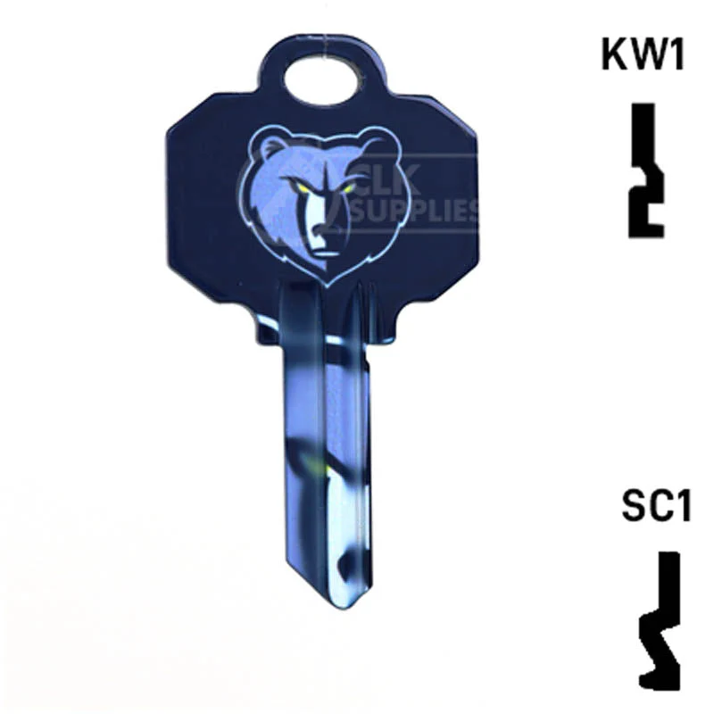 Uncut Key Blank | NBA Memphis Grizzlies | Choose Keyway - Image 13