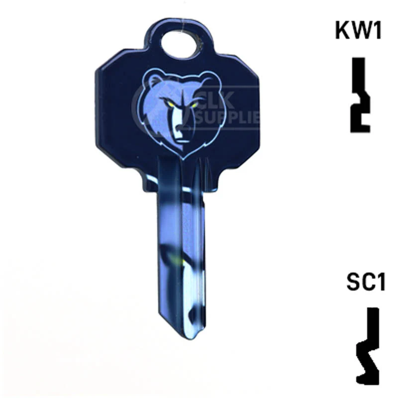 Uncut Key Blank | NBA Memphis Grizzlies | Choose Keyway - Image 14
