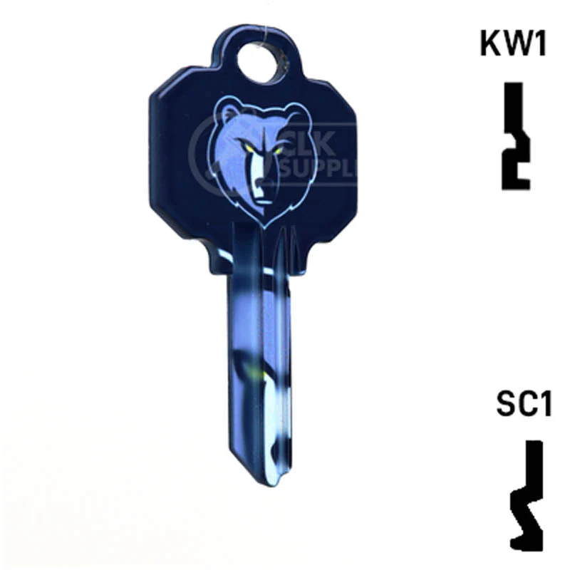 Uncut Key Blank | NBA Memphis Grizzlies | Choose Keyway - Image 15