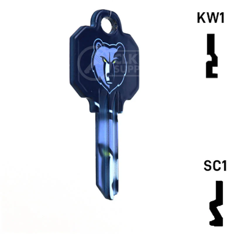 Uncut Key Blank | NBA Memphis Grizzlies | Choose Keyway - Image 16