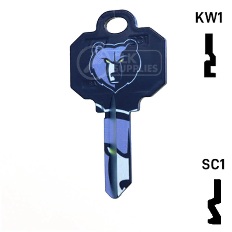 Uncut Key Blank | NBA Memphis Grizzlies | Choose Keyway - Image 23