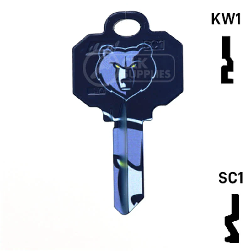 Uncut Key Blank | NBA Memphis Grizzlies | Choose Keyway - Image 24