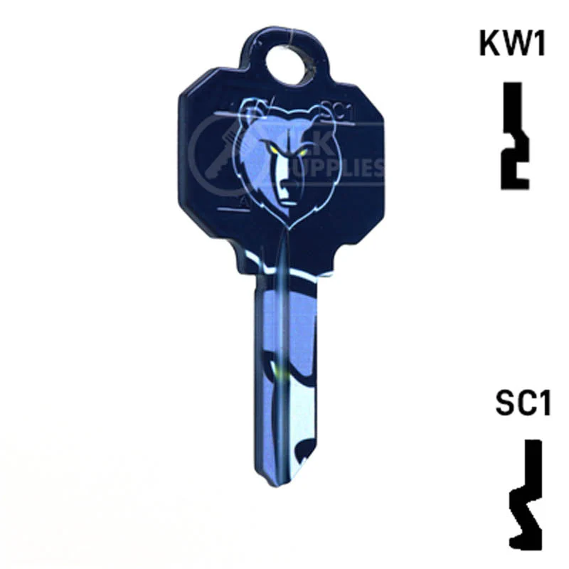 Uncut Key Blank | NBA Memphis Grizzlies | Choose Keyway - Image 3