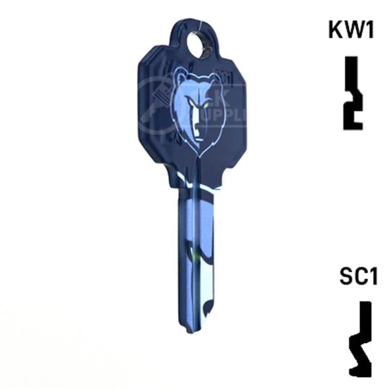 Uncut Key Blank | NBA Memphis Grizzlies | Choose Keyway - Image 4