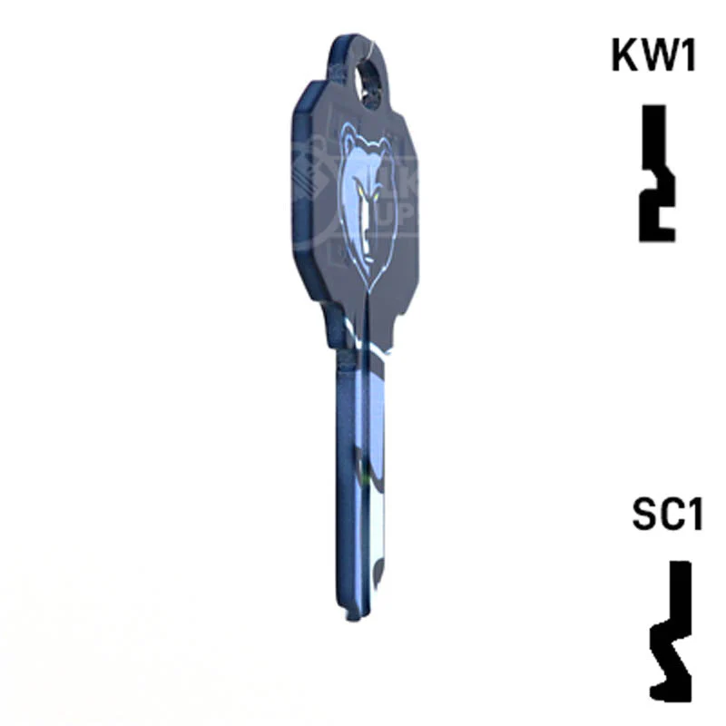 Uncut Key Blank | NBA Memphis Grizzlies | Choose Keyway - Image 5