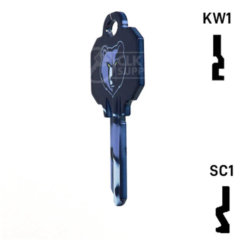 Uncut Key Blank | NBA Memphis Grizzlies | Choose Keyway - Image 8