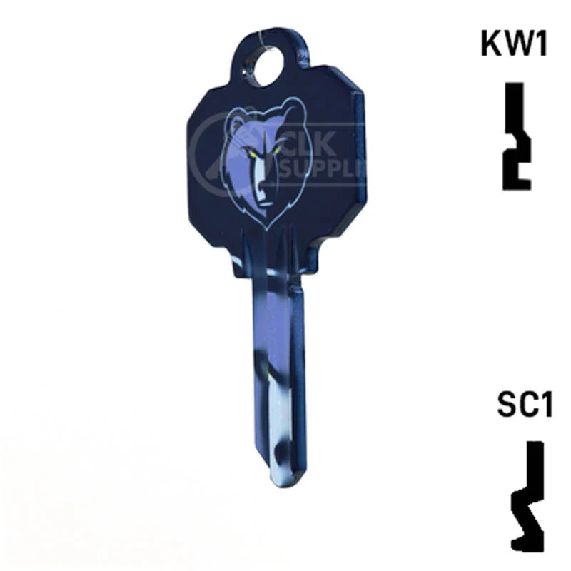 Uncut Key Blank | NBA Memphis Grizzlies | Choose Keyway - Image 9