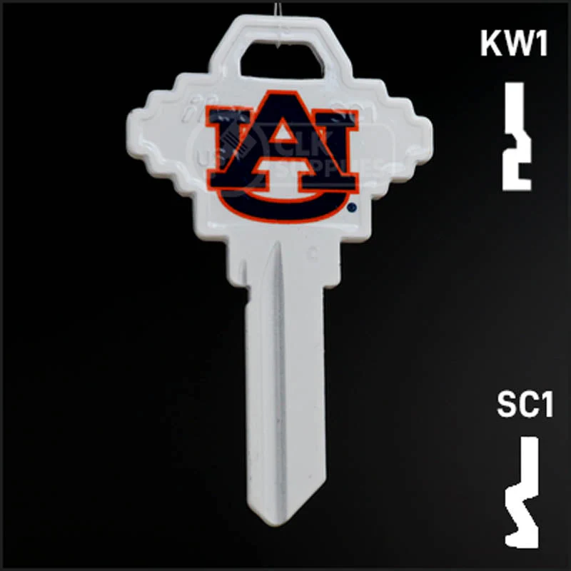 Uncut Key Blank | NCAA Auburn | Choose Keyway - Image 2