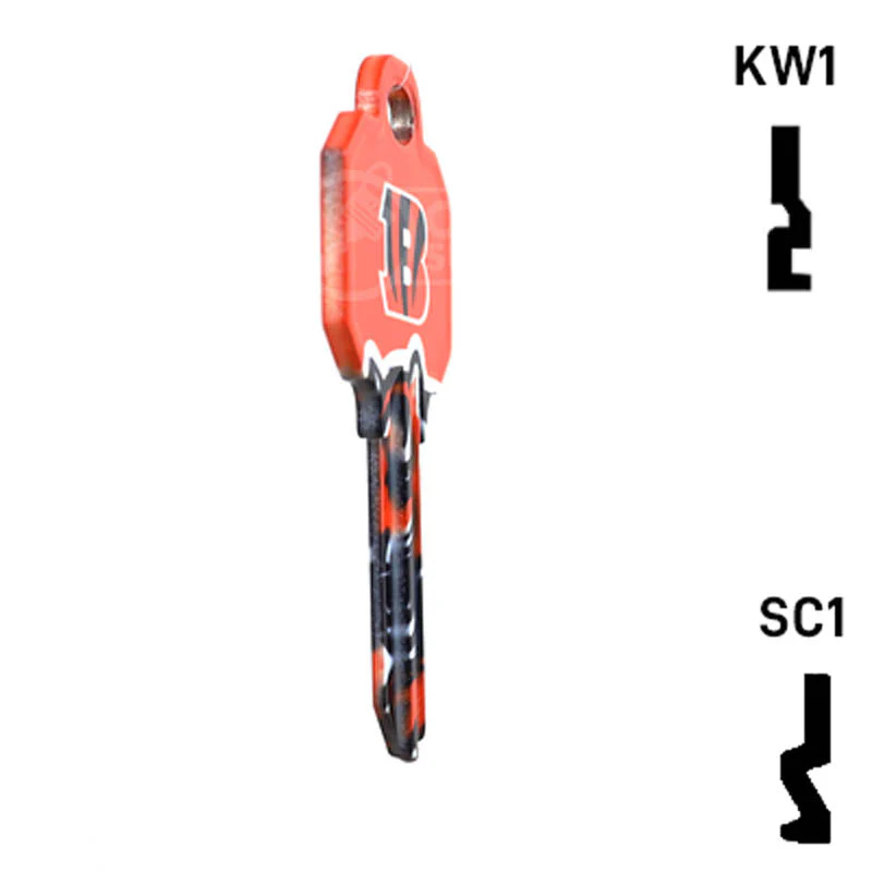 Uncut Key Blank | NFL Cincinnati Bengals | Choose Keyway - Image 18