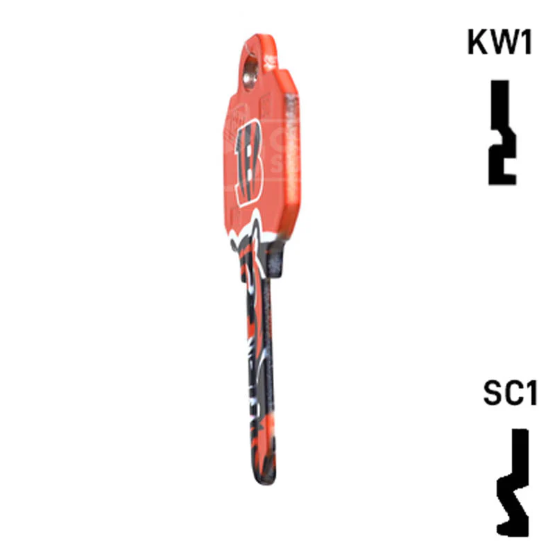 Uncut Key Blank | NFL Cincinnati Bengals | Choose Keyway - Image 20