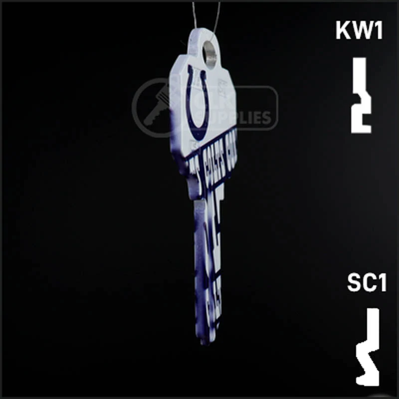 Uncut Key Blank |  NFL INDIANAPOLIS COLTS | Choose Keyway - Image 6