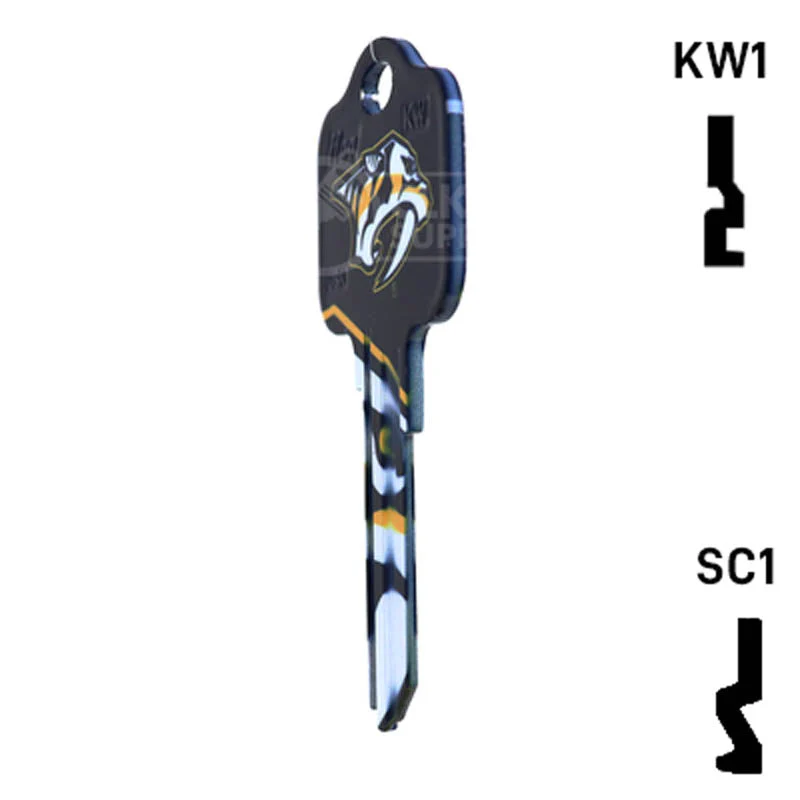 Uncut Key Blank | NHL Nashville Predators | Choose Keyway - Image 20